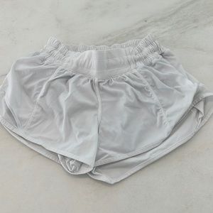 Lululemon, size 2, Hotty Hot Shorts, 2.5” inseam, White, excellent condition